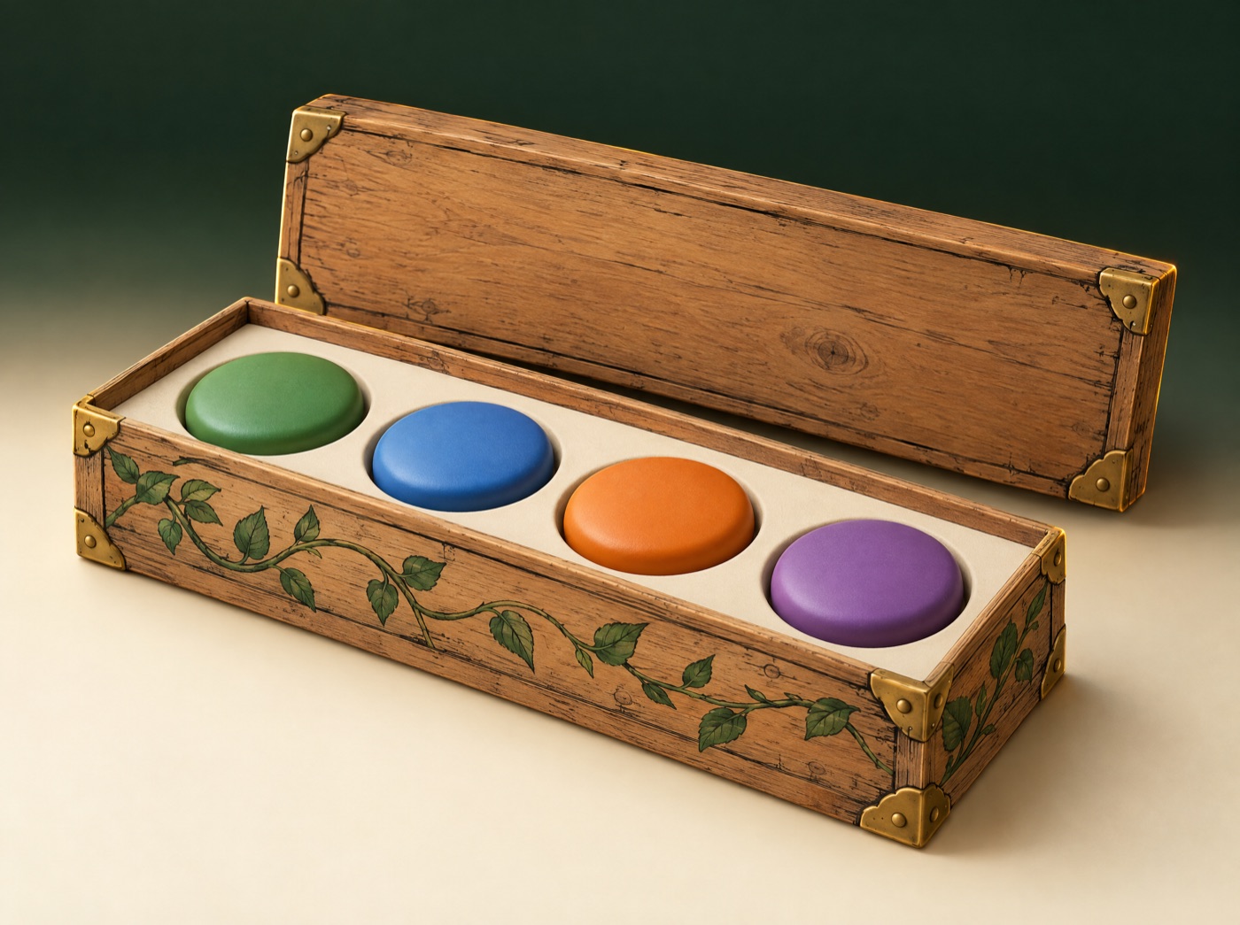 The Booster Pack: a slim crate with four Gems in a row.